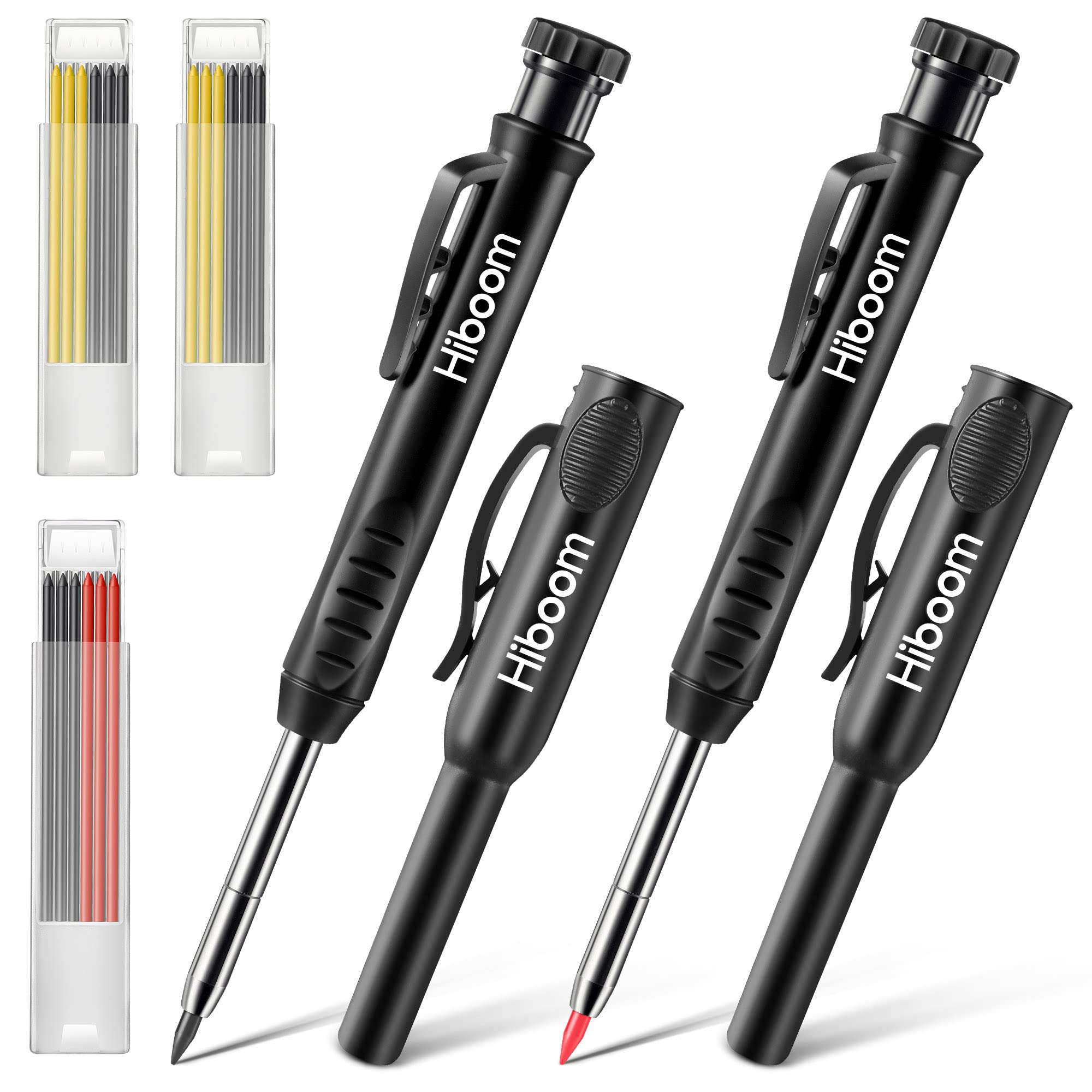 Amazon.com: Hiboom 2 Pack Carpenter Pencils with Pencil Cap and 18